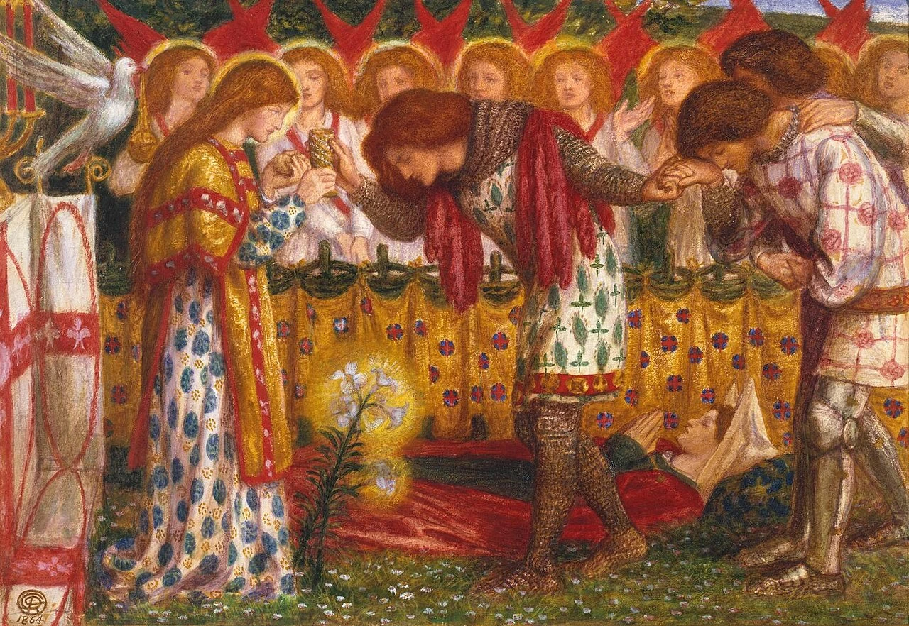 Come Sir Galahad, Sir Bors e Sir Percival furono nutriti con il Sanct Grael - Tate Britain, Londra